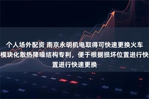 个人场外配资 南京永明机电取得可快速更换火车刹车片模块化散热降噪结构专利，便于根据损坏位置进行快速更换